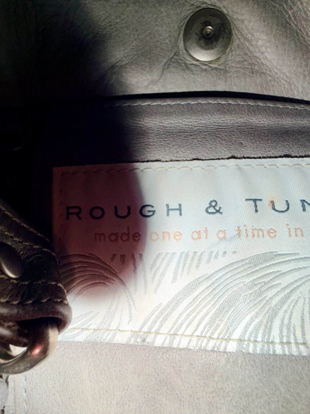 Rough & Tumble Small Lotus Maine Fog Leather Hobo Bag - Picture 7 of 7